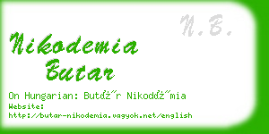 nikodemia butar business card